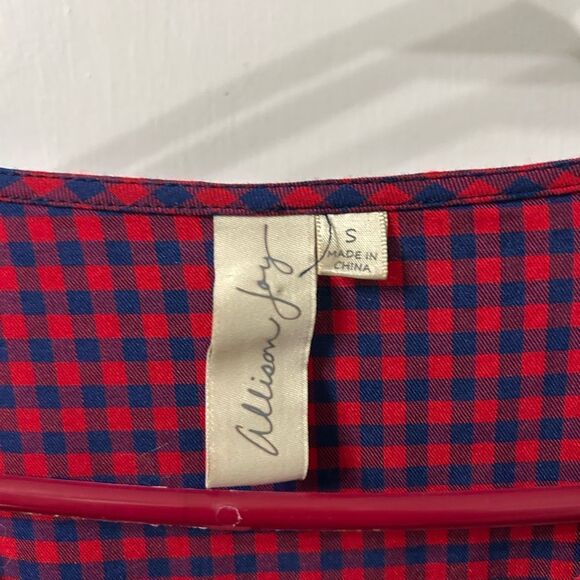 Allison Joy Red Ruffled Peplum Blouse - Picture 3 of 5